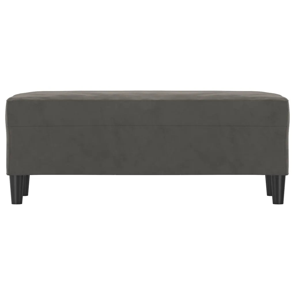 Panca-Sgabello Grigio Scuro 100x35x41 cm in Velluto