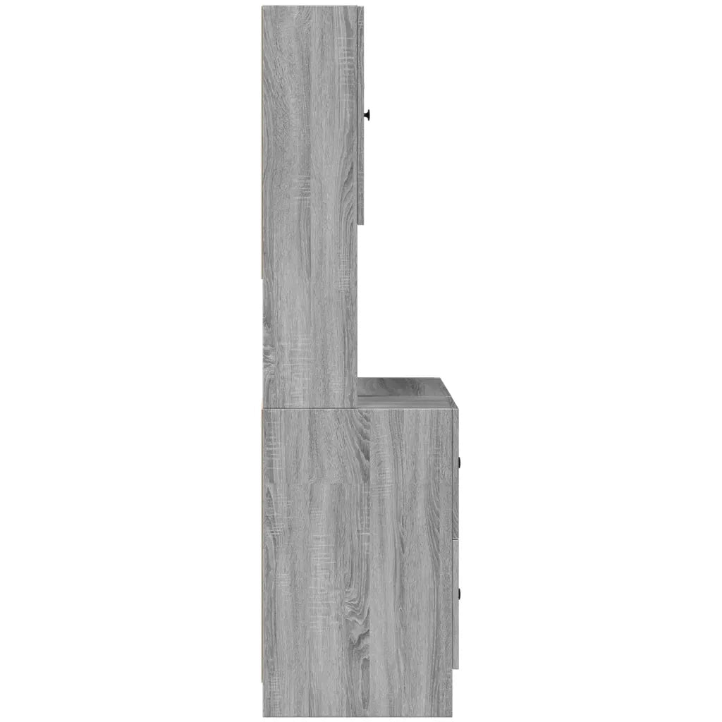 Pensile da cucina | Mobile da Cucina Grigio Sonoma 95x50x180cm in Legno Multistrato