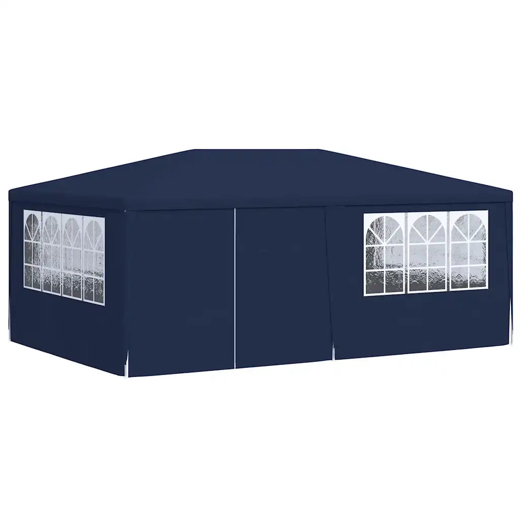Gazebo | Pergolato Professionale con Pareti 4x6 m Blu 90 g/m2
