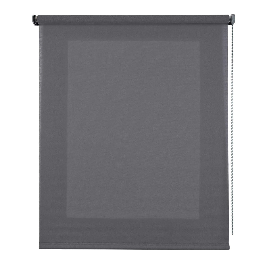 Tenda a Rullo Filtrante, Tenda Avvolgibile Traslucida Liscia Per Finestre e Porte Grigio 80x250 cm