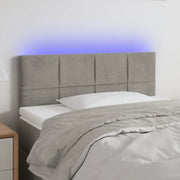 Testiera a LED-Testata con LED Grigio Chiaro 100x5x78/88 cm in Velluto 829508