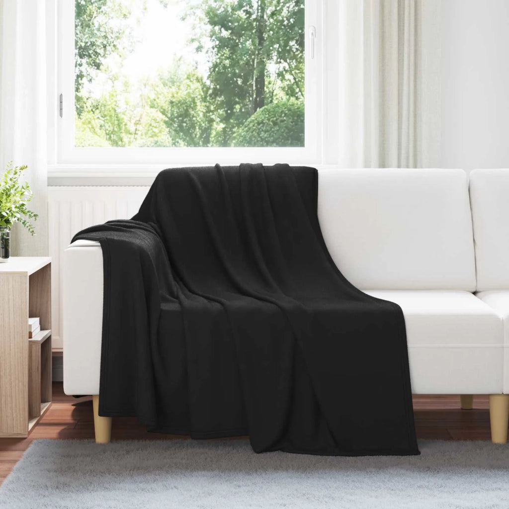 Coperte da Pile 24 pz Nero 200 x 150 cm Panno