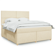 Giroletto a Molle con Materasso Crema 180x200 cm in Tessuto 3291357