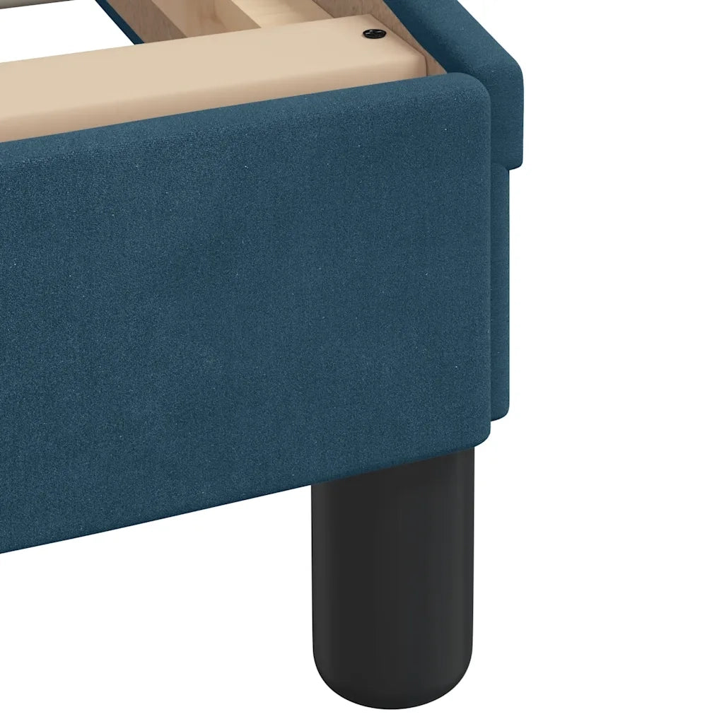 Letto con Materasso Dover Blu 100x200 cm in Velluto