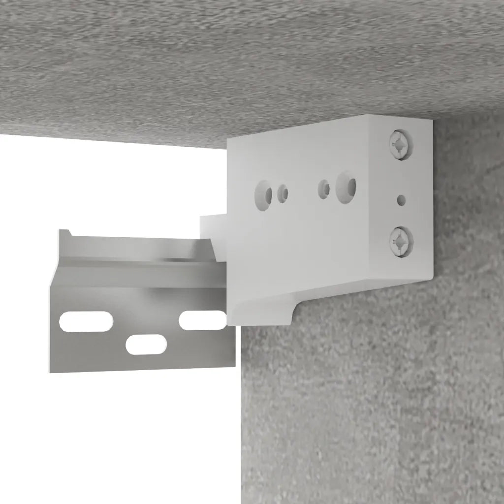 Mobile TV Pensile Grigio Cemento 100x30x26,5 cm Multistrato 806233
