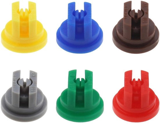 Set di Lame per Spray 6 pezzi - Angolo 110 Gradi - Forma a Ventaglio - Dimensione Porosità 0,15-0,6mm - Adatto per Apparecchi di Spray - Materiale Plastico - Lame per Spray