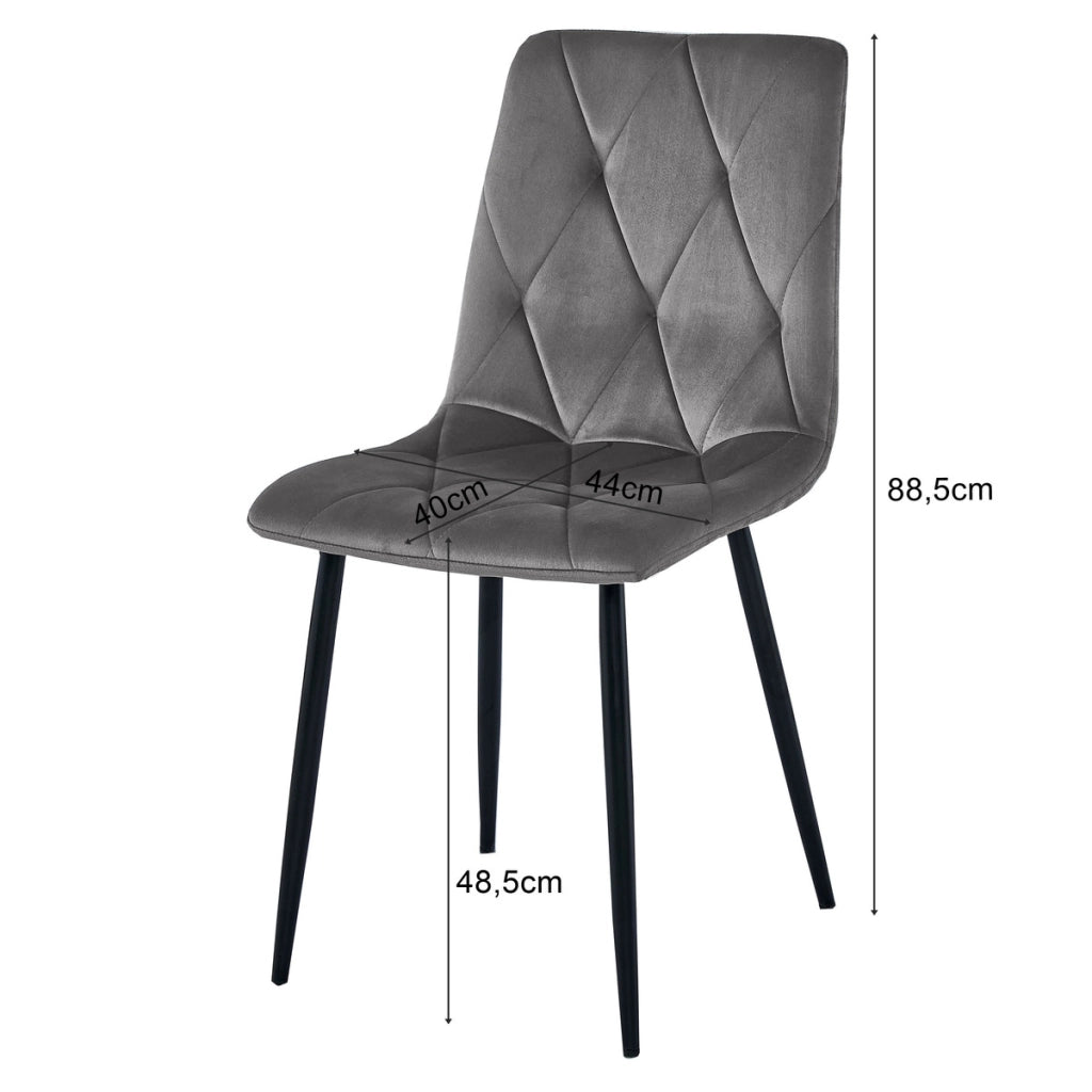Sedia Libra in velluto rosa con gambe in metallo nero