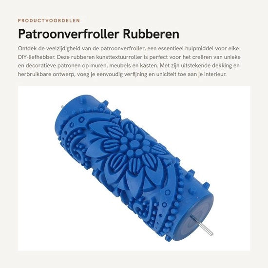 Pattino per verniciatura a rilievo - Roller decorativo multifunzionale - Roller decorativo lavabile - Eccellente copertura - Strumento DIY - Dimensioni 15 x 6 x 6 cm - Roller decorativo