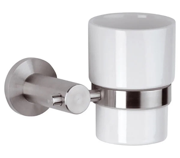 Remer portabicchiere in ceramica - serie minimal inox