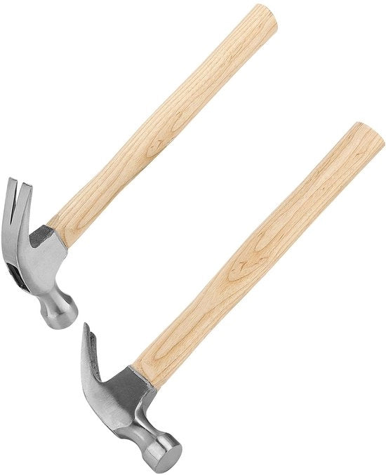 Manubrio in legno per attrezzi da 16 oz - 2 pezzi - Maniglia in acciaio