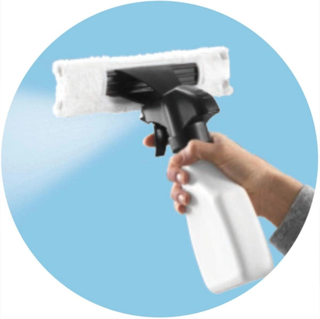 DCG DR2800 - KIT_ lavavetri portatile, serbatoio rimovibile da 150 ml, aspirazione continua 12-15 ml-min, autonomia 30 min (ricarica 3 h), resistente all'acqua, include flacone spray detergente e panno in microfibra, ideale per vetri, auto e grandi superf