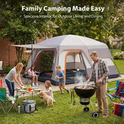 Tenda da Campeggio per Famiglie con Grande Tasca di Stoccaggio Tenda Solare Portatile e Resistente per Campeggio e Vacanze