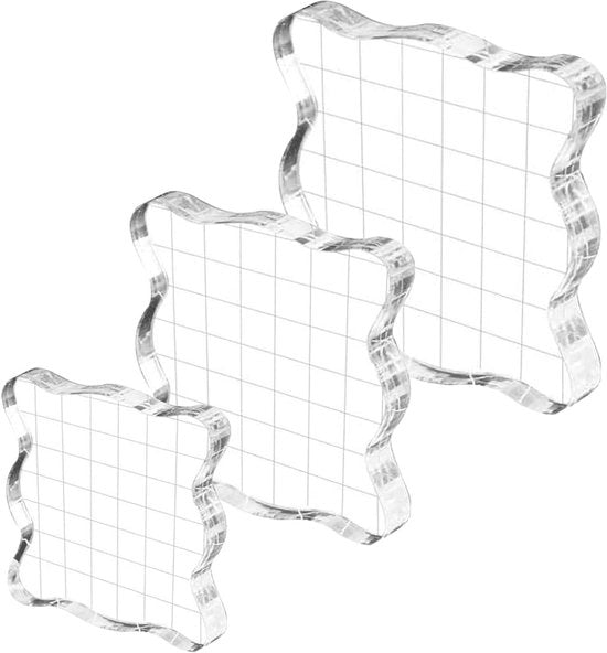 Set di stampi per DIY a tre pezzi con blocchi di acrilico e griglia