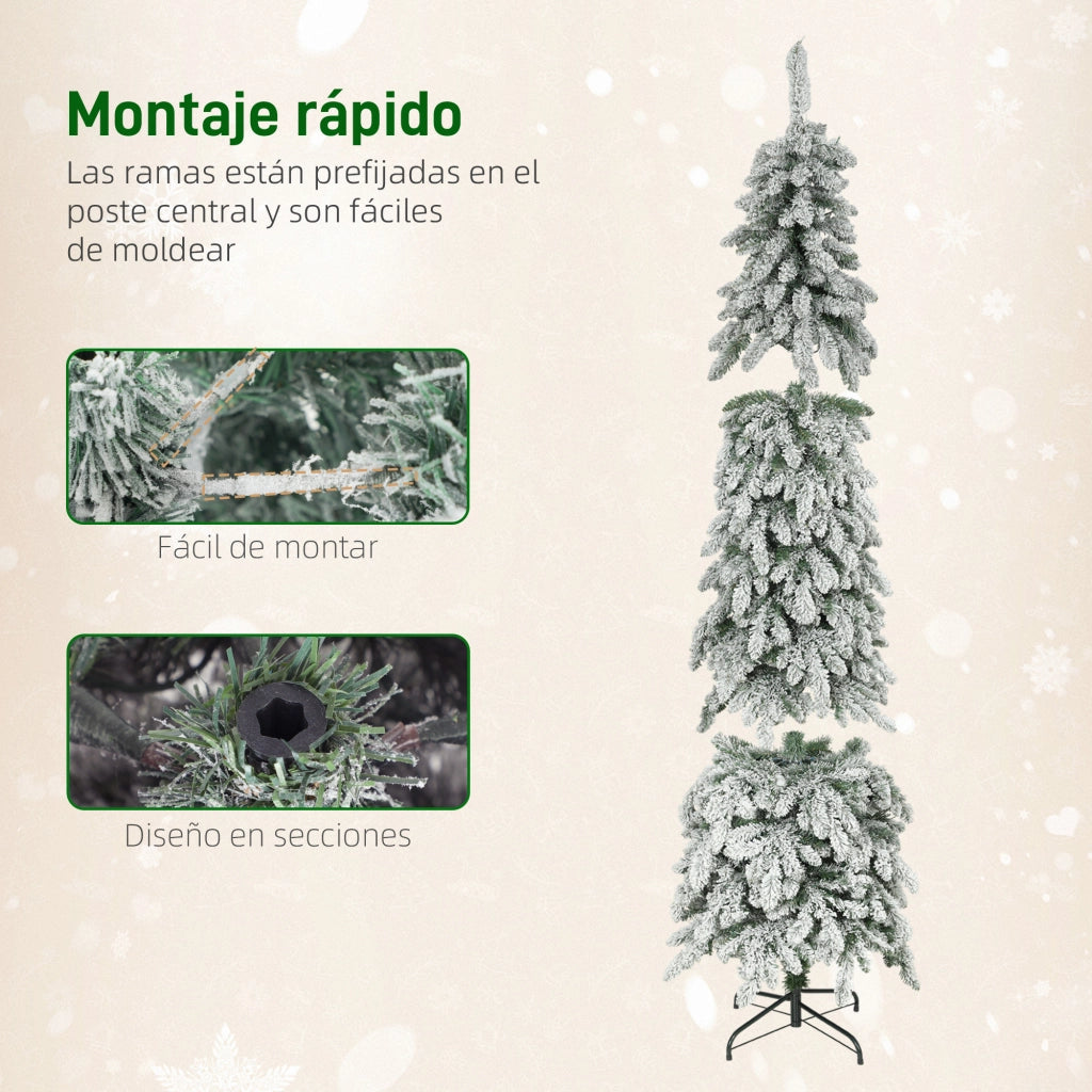 Albero di Natale Slim 225 cm ¨C Xylo ¨C LED Bicolore 11 Modi Timer 800 Rami Verde