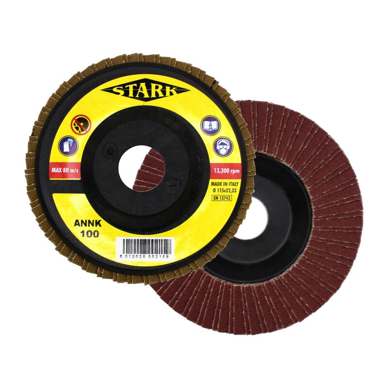 STARK DISCO ABRASIVO LAMELLARE D 115 MM GR  80- IMA- 10,0 pz