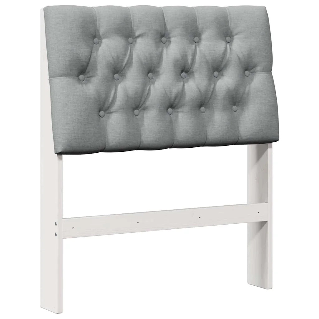 Testiera | Testata imbottita Grigio chiaro 80 cm Pino massello