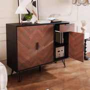Armadio contenitore moderno 90 x 30 x 71;5 cm nero e effetto legno con cassetto e ripiani regolabili