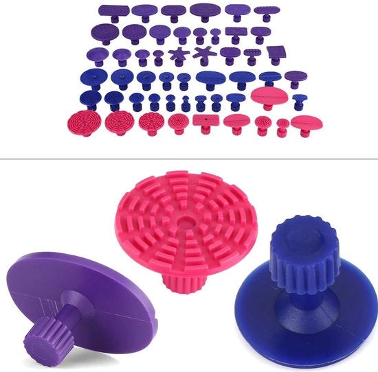 Set di riparazione per carrozzeria professionale 52 pezzi - accessori di alta qualità - rimuovitori di anelli di serraggio - rimuovitori di adesivo - strumenti per professionisti - riparazione di anelli di serraggio e debochi