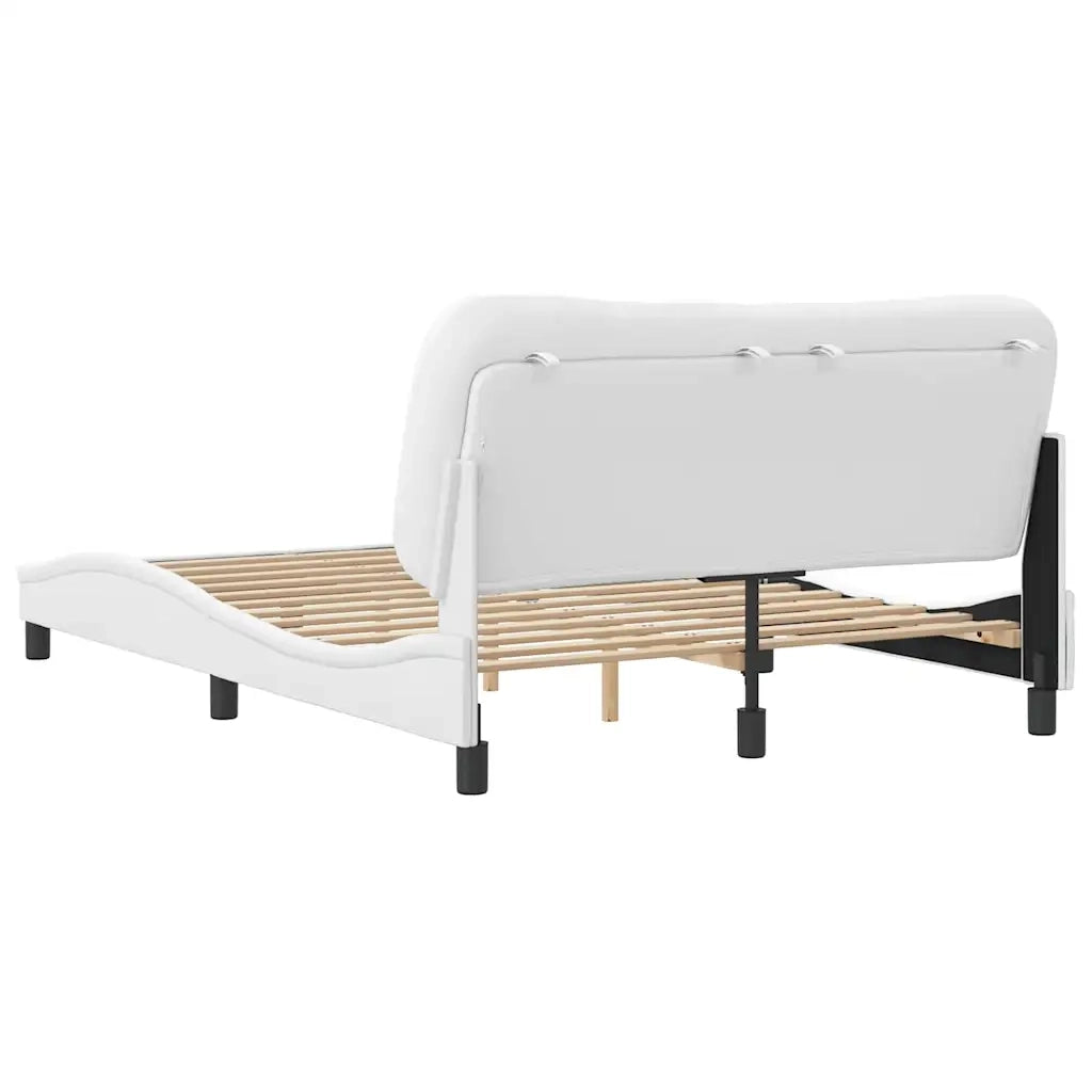 Giroletto senza Materasso Hvar Bianco 140x200 cm in Similpelle