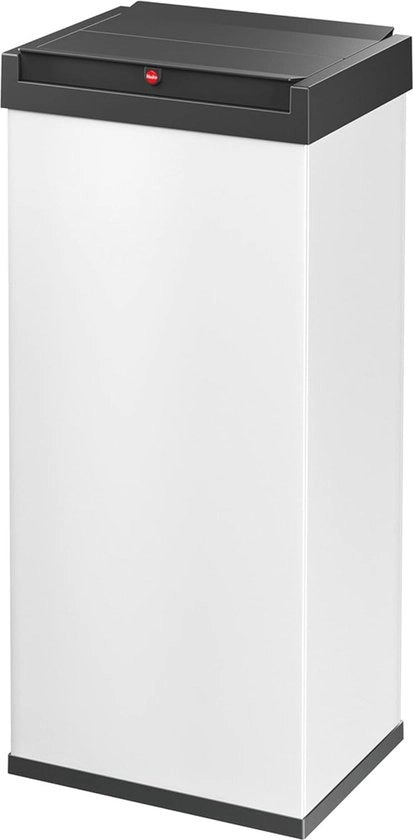 Contenitore per Rifiuti Grande con Coperchio Inclinabile - 52 Litri - Contenitore per Rifiuti Igiene per Cucina e Ufficio - Bianco