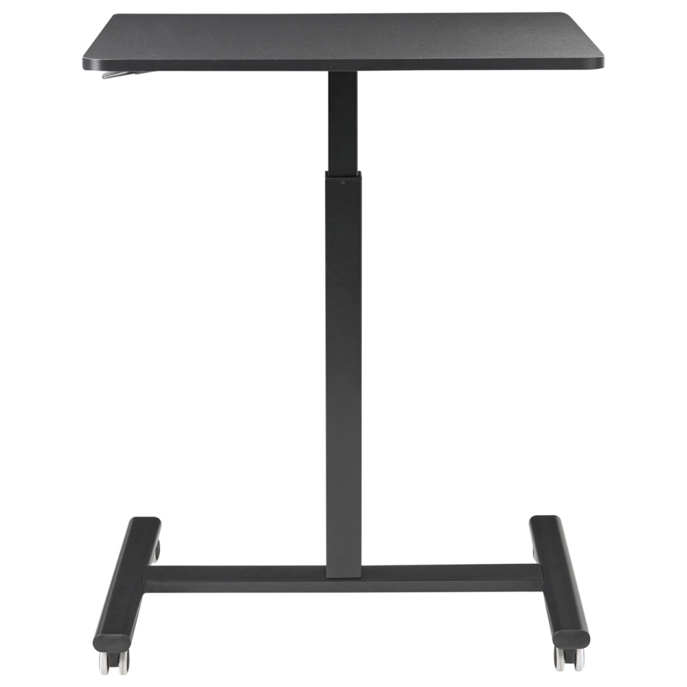 Scrivania mobile regolabile manualmente per laptop ufficio moderno 65 x 48 cm Struttura in acciaio nero