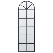 Specchio da parete a forma di finestra con struttura in metallo di colore nero 40 x 120 cm stile moderno industriale