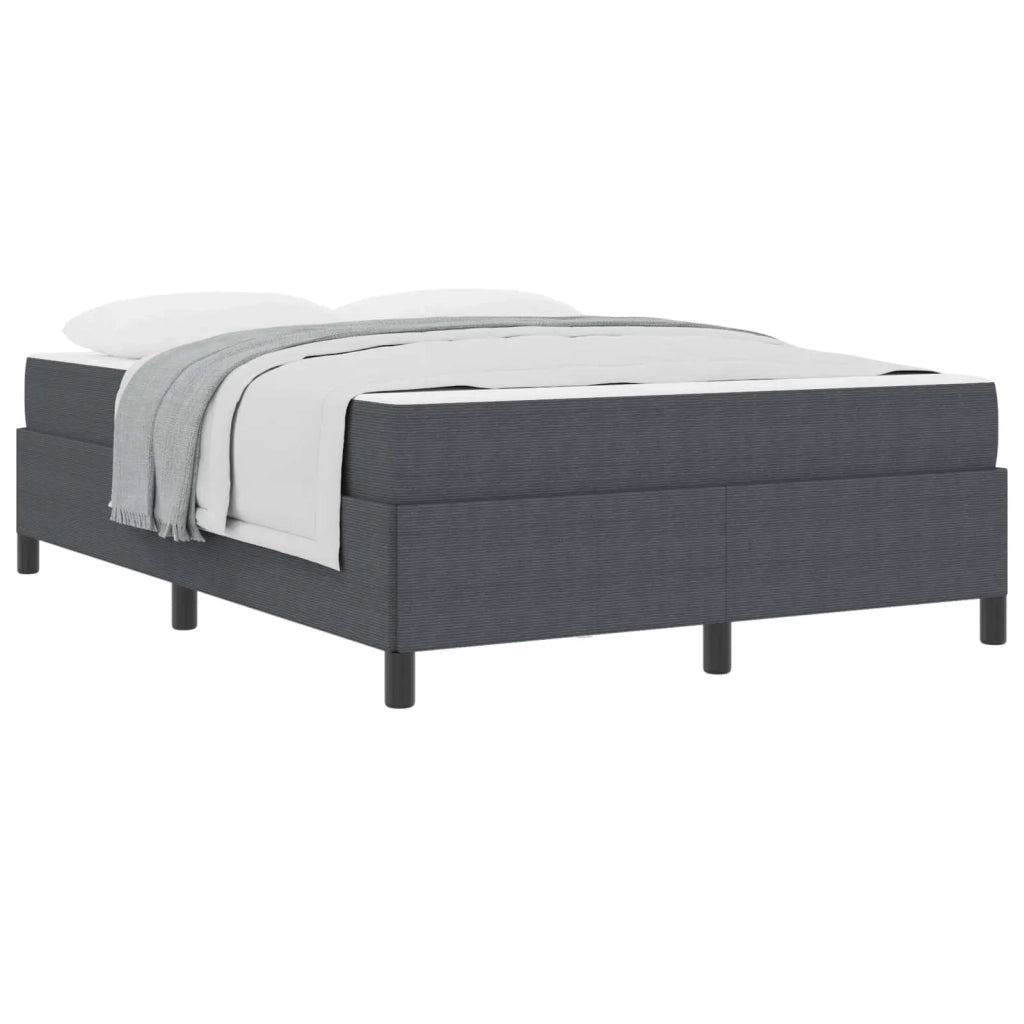Struttura del letto Grigio scuro 140 x 190 cm Tessuto 3399121