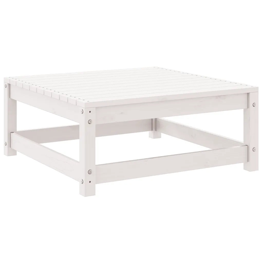 Set Divani da Giardino 2 pz Bianchi in Legno Massello di Pino 805696