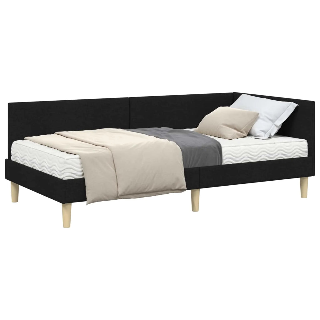 Struttura Letto Angolare con Materasso 2 pcs Verde Tessuto 3393727