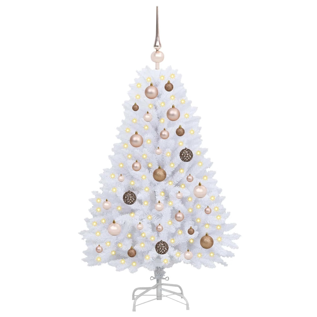 Albero di Natale | Decorazioni natalizie artificiale Bianco 68 x 68 x 120 cm