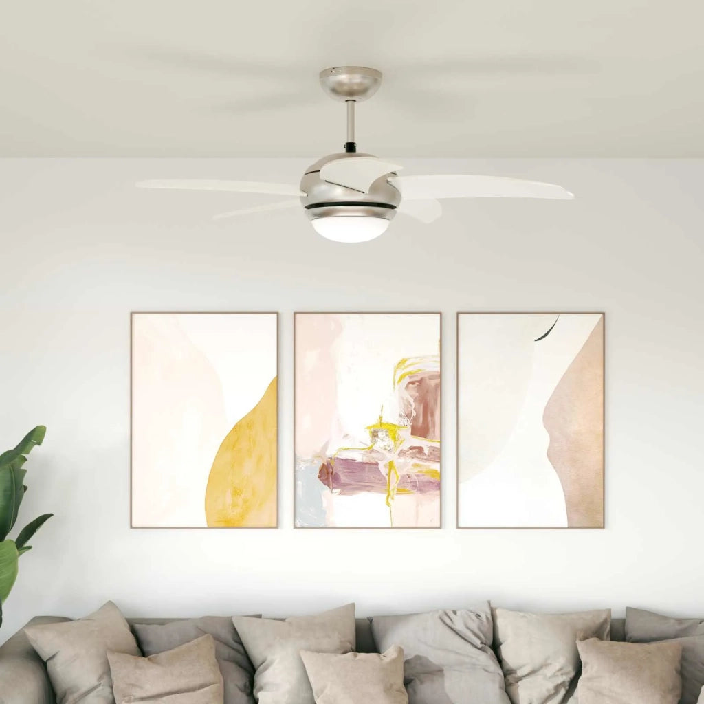 Ventilatore da soffitto con luce e telecomando Ø 110 cm 42035651