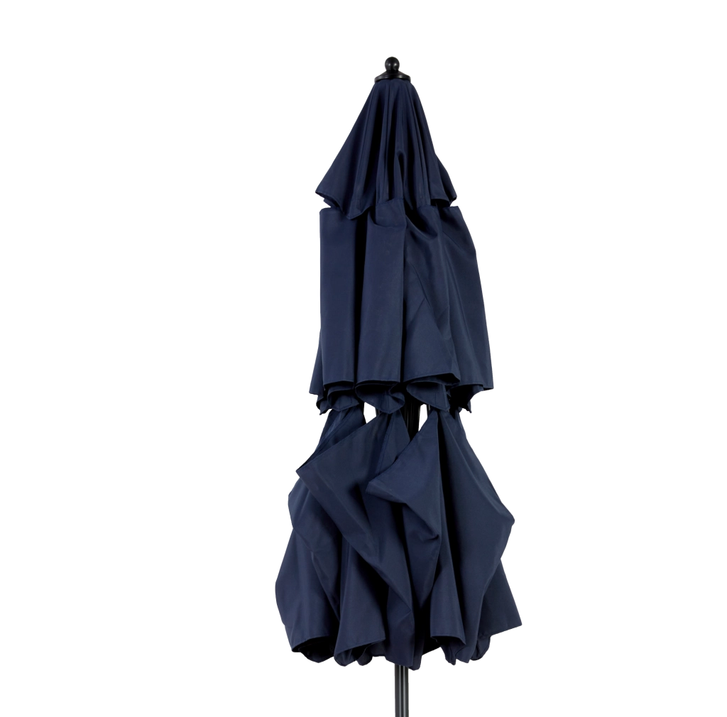 Ombrellone da esterno 10 ft a 3 livelli con inclinazione automatica; blu navy