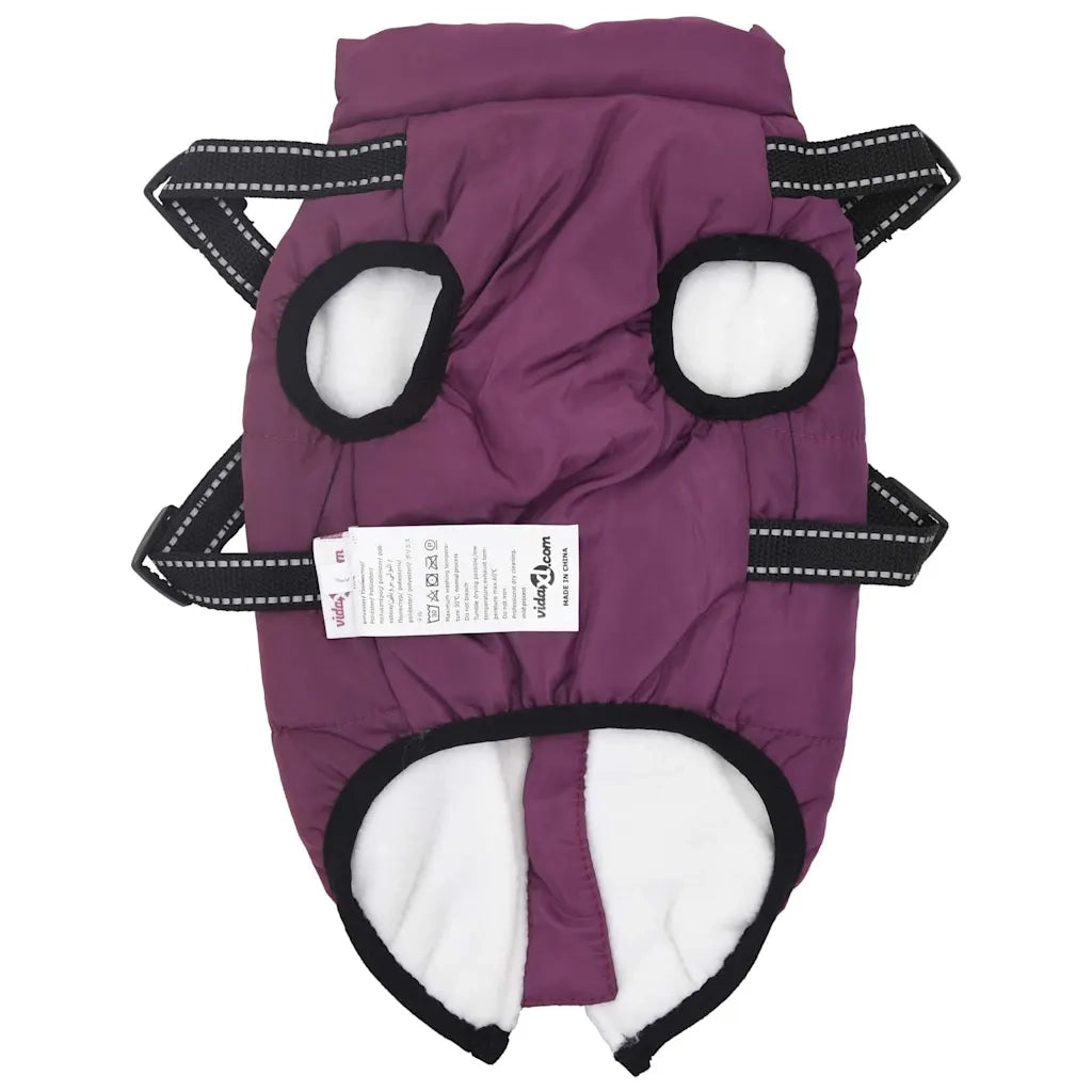 Cappotto Cani Imbracatura Impermeabile Riflettente Viola L40 4019905
