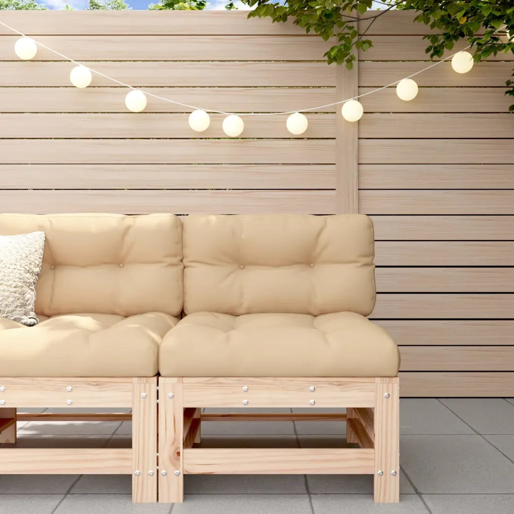 Divano Centrale con Cuscini-Sofa Modulare-Divanetto in Legno di Pino 994051