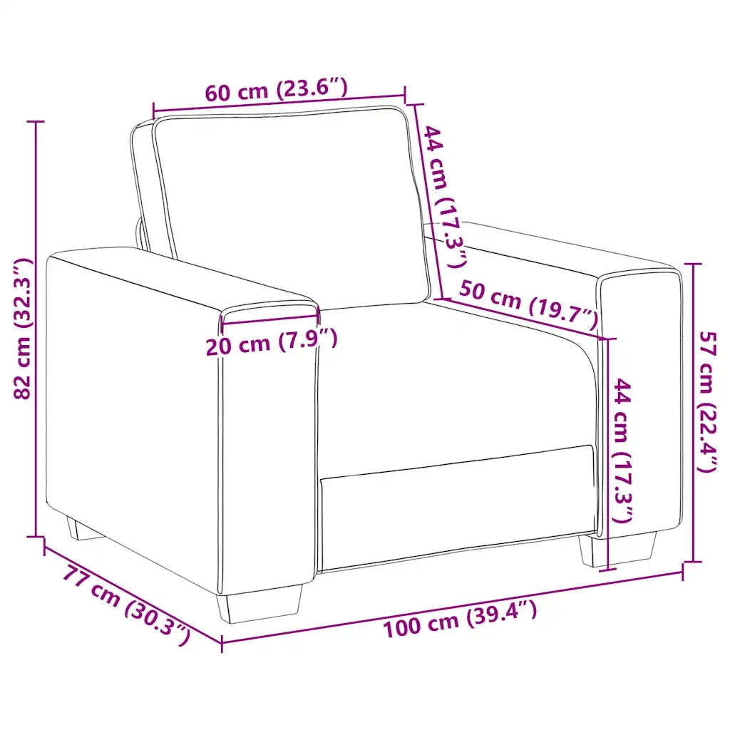 Divano-Poltrona-Sofa Relax-Divanetto Sedia Blu 60 cm Velluto 320055