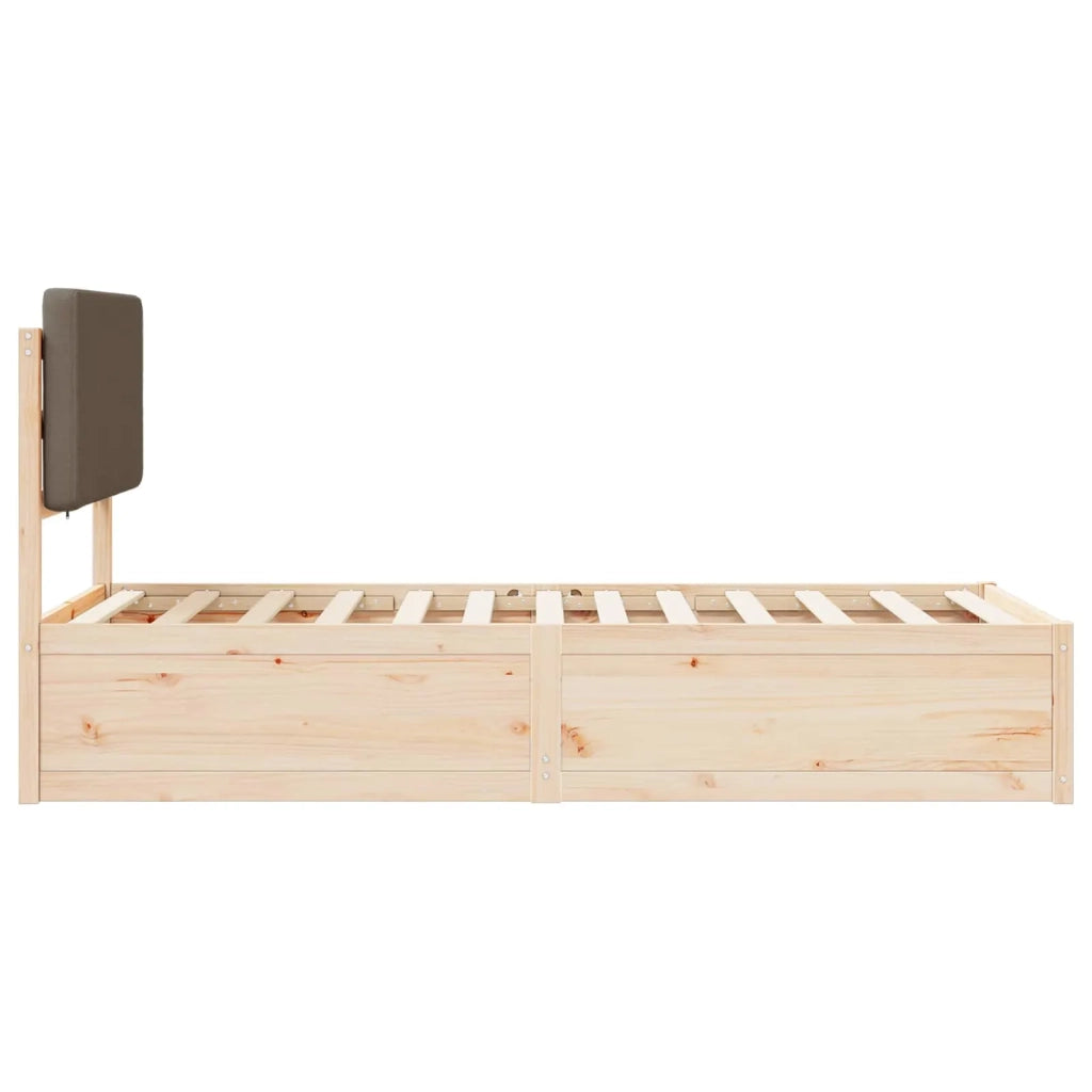 Letto con Testiera Rivestita Talpa 90 x 190 cm Pino massello 877667