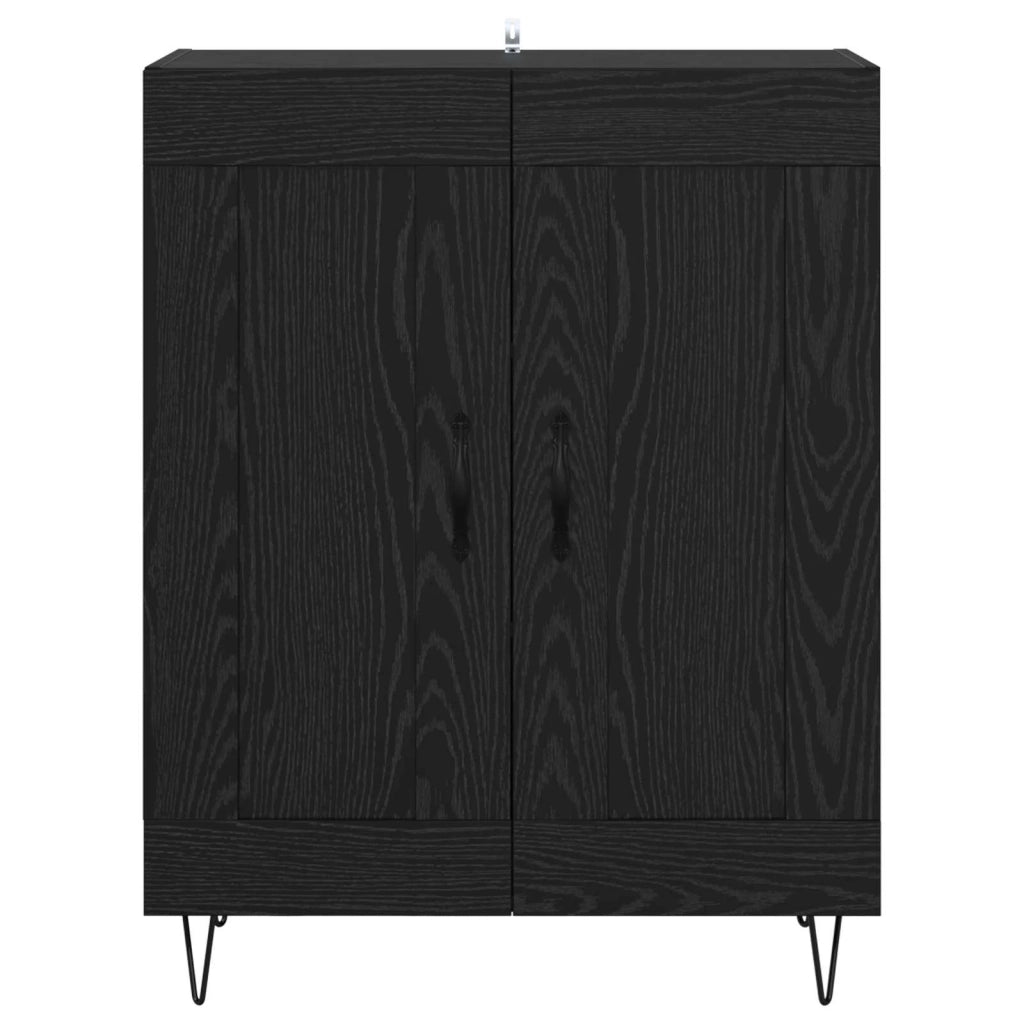 Credenza | Madia | Buffet da pranzo | Armadio da pranzo Rovere Nero 69,5 x 34 x 90 cm