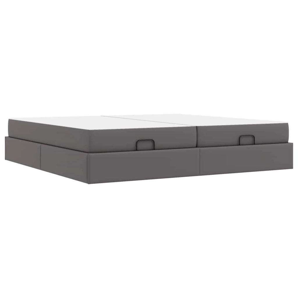 Struttura letto con materasso con materasso 2 pcs Grigio PVC 3399443