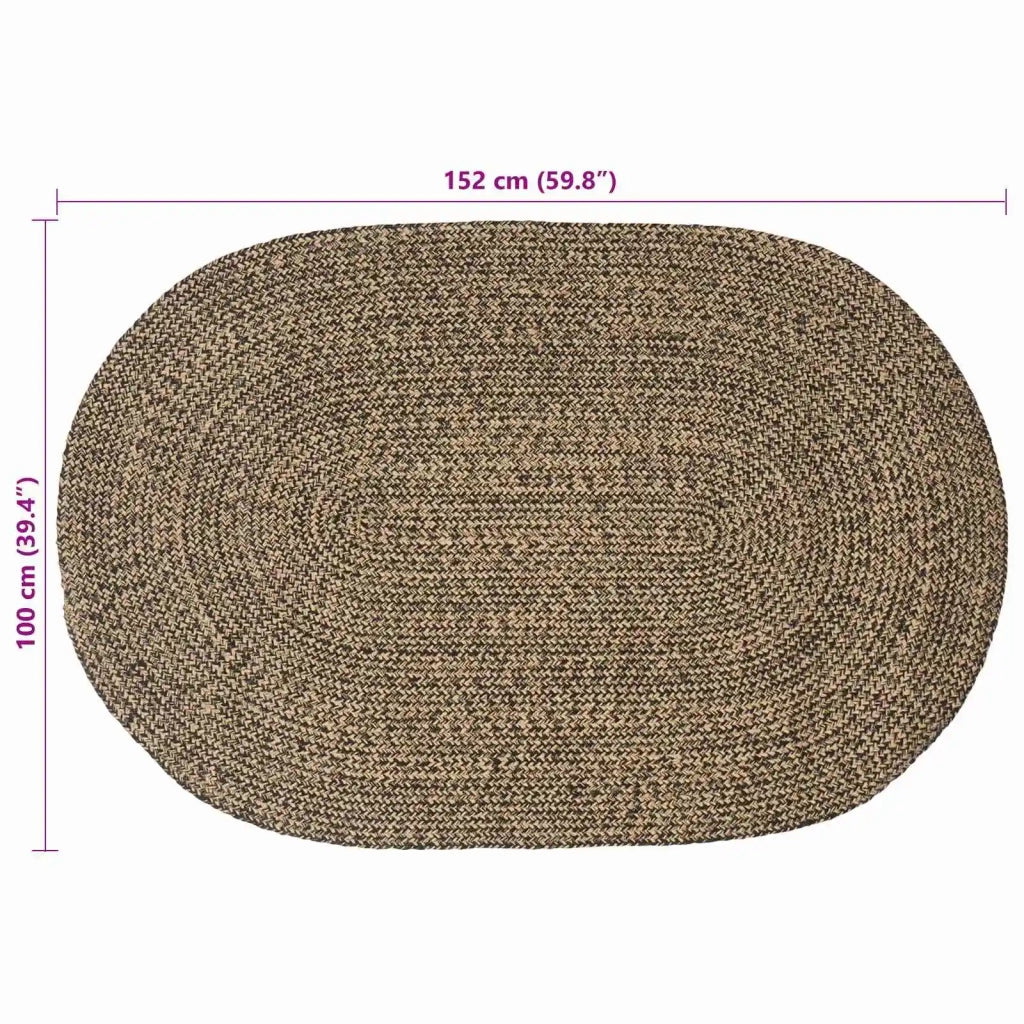 Tappeti per area Nero 100 x 152 cm Juta 42010654