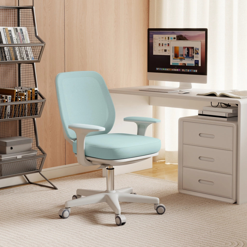 Sedia da ufficio ergonomica ¨C Xylo ¨C Schienale in rete, altezza regolabile, verde 55x48x82,5-94,5cm