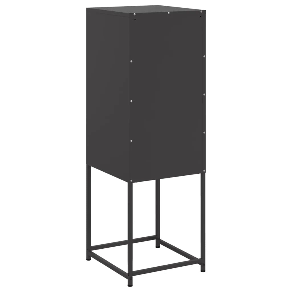Credenza | Madia | Buffet da pranzo | Armadio da pranzo Nera 36x39x107 cm in Acciaio
