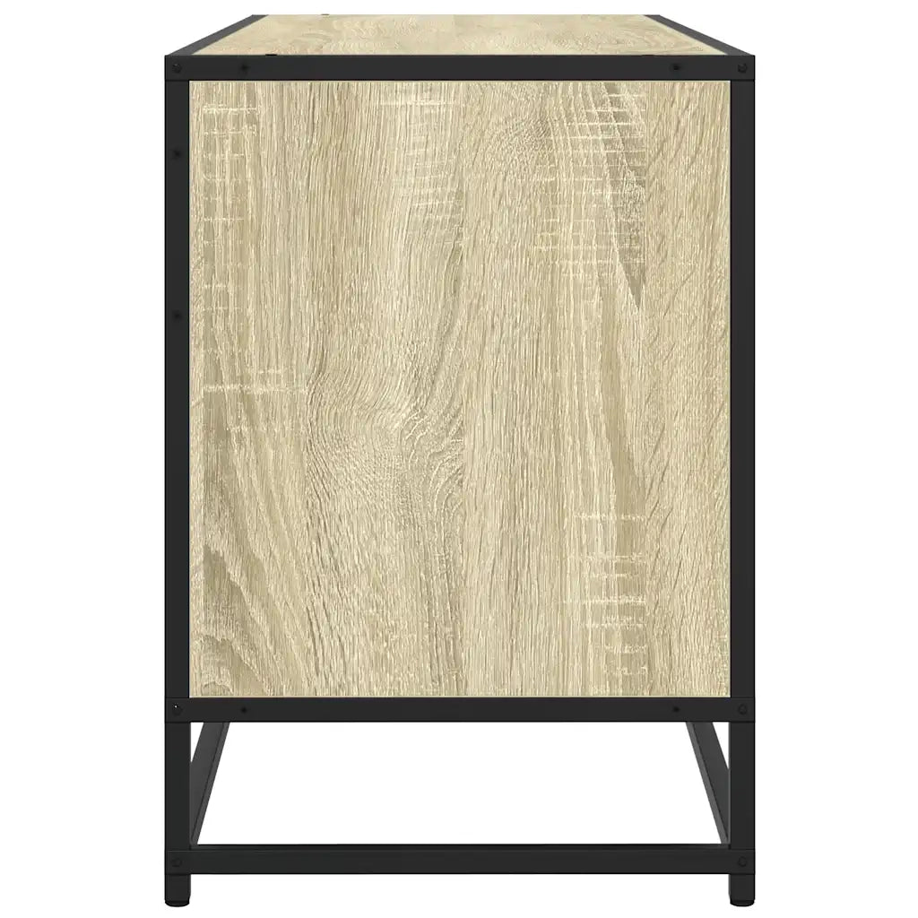 Mobile TV-Credenza per TV-Console TV Rovere Sonoma 100x35x50 cm Legno Multistrato Metallo