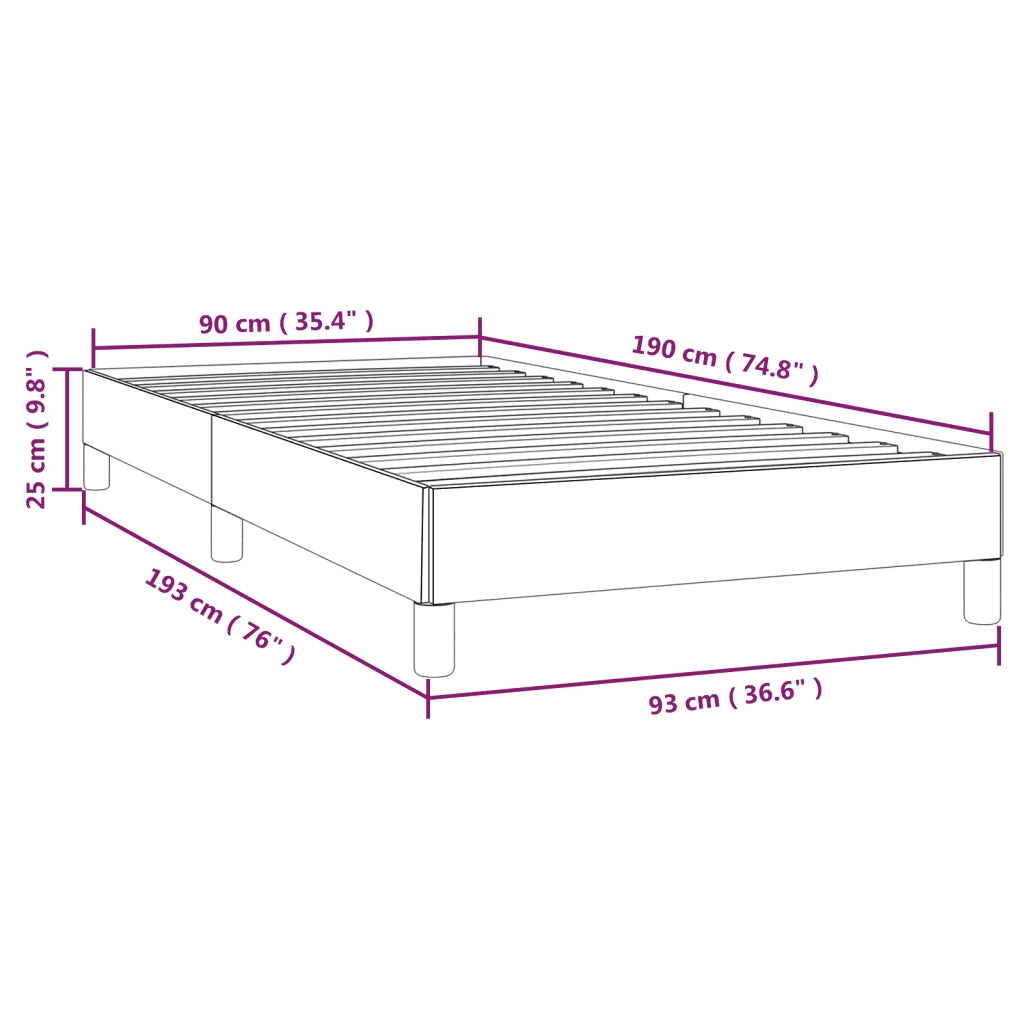 Giroletto senza Materasso Crema 90x190 cm in Tessuto 346783