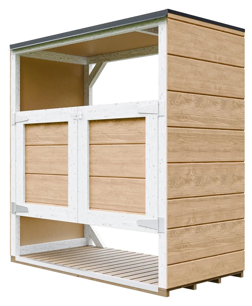 Ricovero per bidoni da giardino 2x240L TIMBELA M980A-HARVEST HONEY
