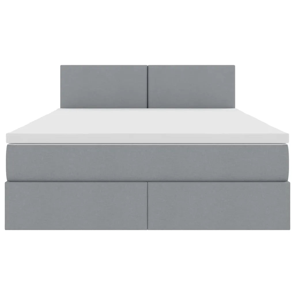 Letto con contenitore e materasso Grigio chiaro 140 x 190 cm 3370443