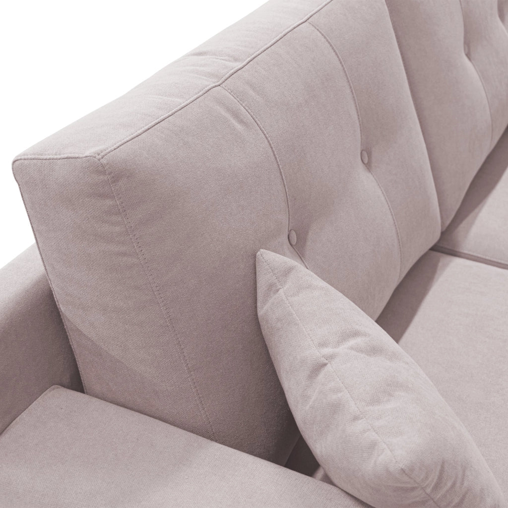 Danish Divano moderno in tessuto morbido impermeabile T02 206 cm rosa