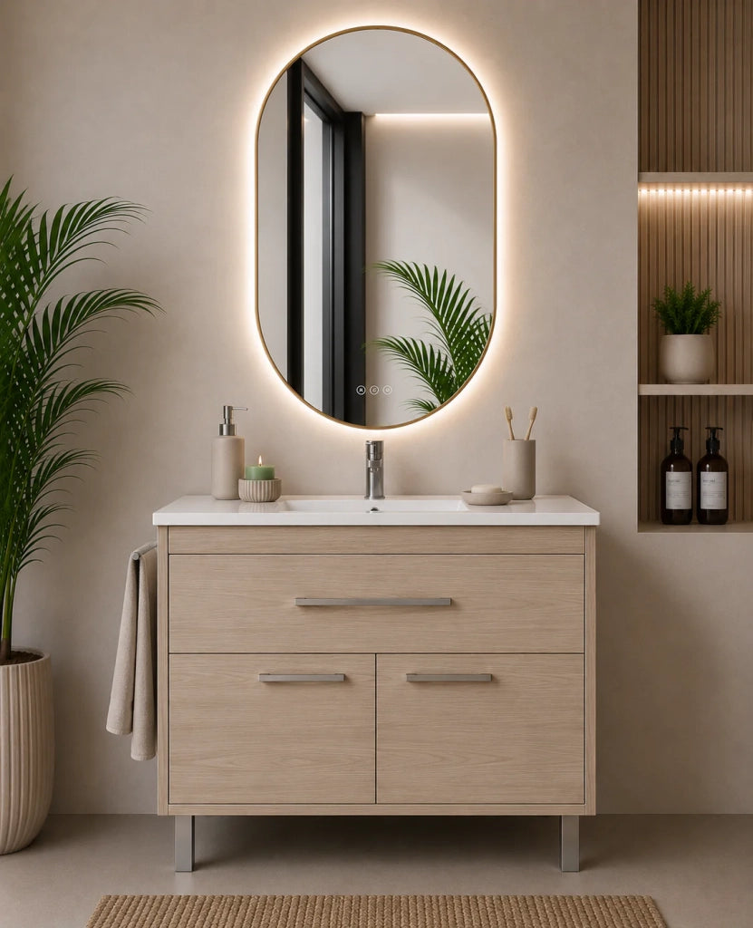 Mobile bagno con lavabo ORIGENBATH BAHIA senza specchio 60x35 cm estepa