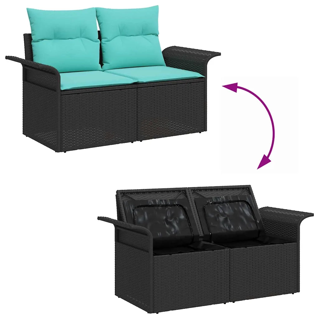 Set Divano da Giardino con cuscino 5 pcs Poly Rattan 3360197