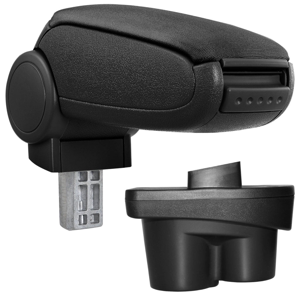 Bracciolo centrale per Opel Corsa E con scomparto imbottito in tessuto nero 03_0000585