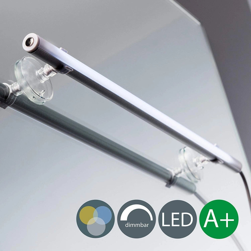 Trade Shop - Lampada Per Specchio Luce Led Per Trucco Applicabile Con Ventose Cavo Usb Makeup -